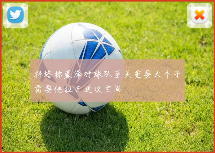 科塔称豪泽对球队至关重要大个子需要他拉开进攻空间